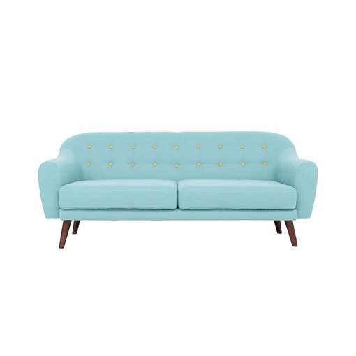 3seaters sofa loveseat chair set cloth upholstery green couch  chesterfield  living room furniture nordic modern fabric